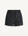 Jules Short in Steel Taffeta