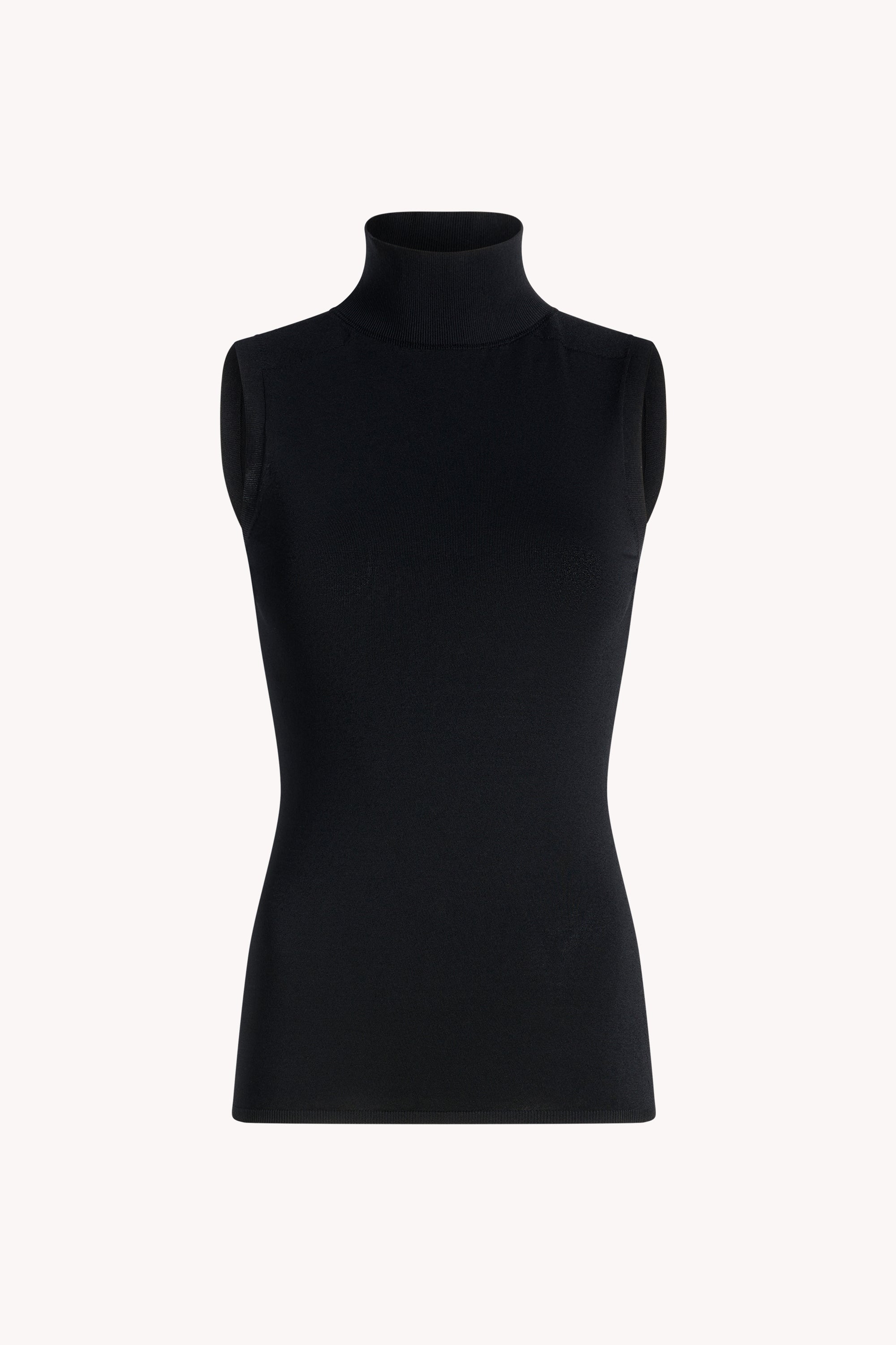 Tali Sleeveless Turtleneck in Compact Viscose