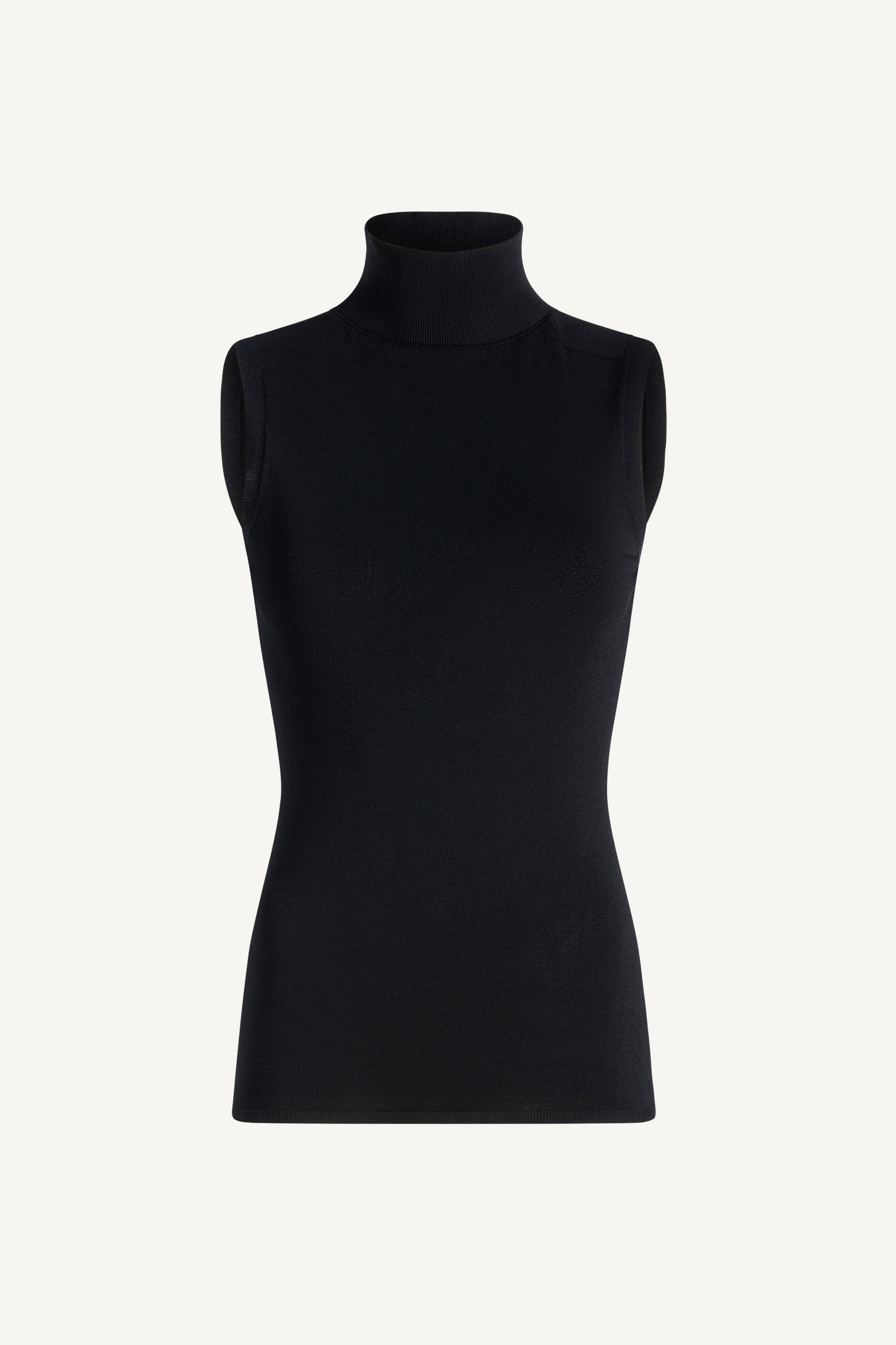 Tali Sleeveless Turtleneck in Compact Viscose