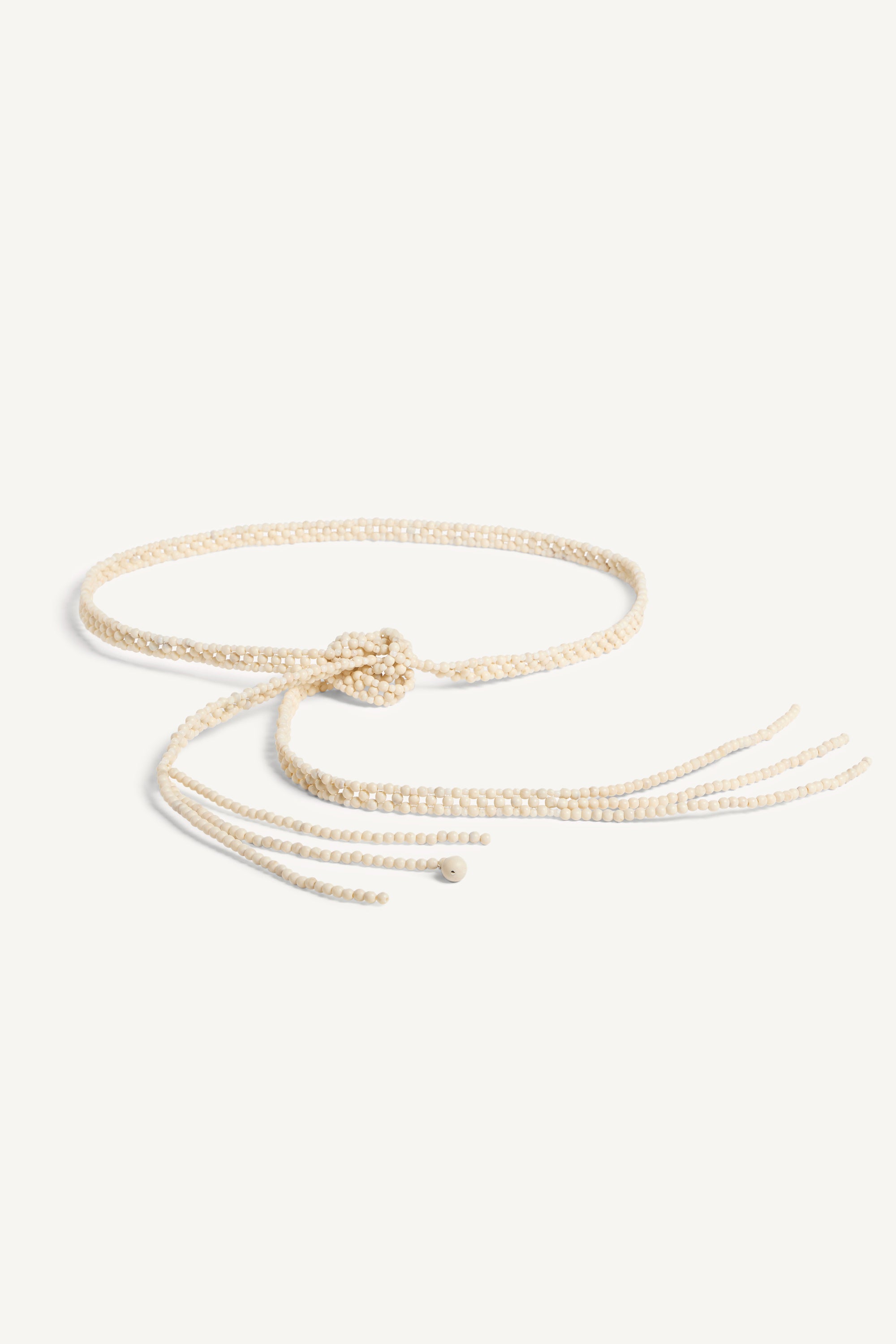 Sora Beaded Belt in Shell