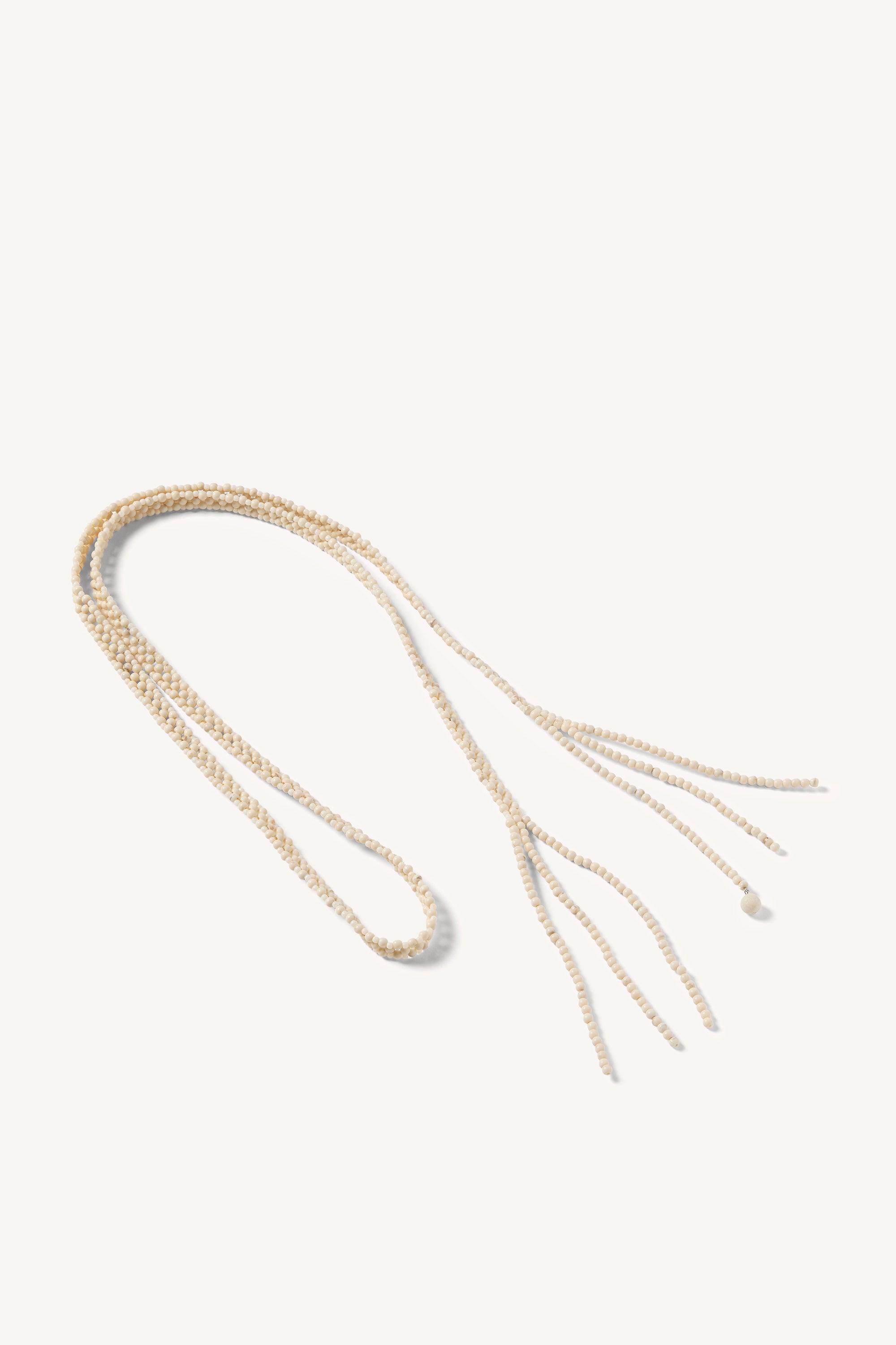 Sora Beaded Belt in Shell