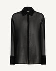 Mollie Button Down in Wool Gauze