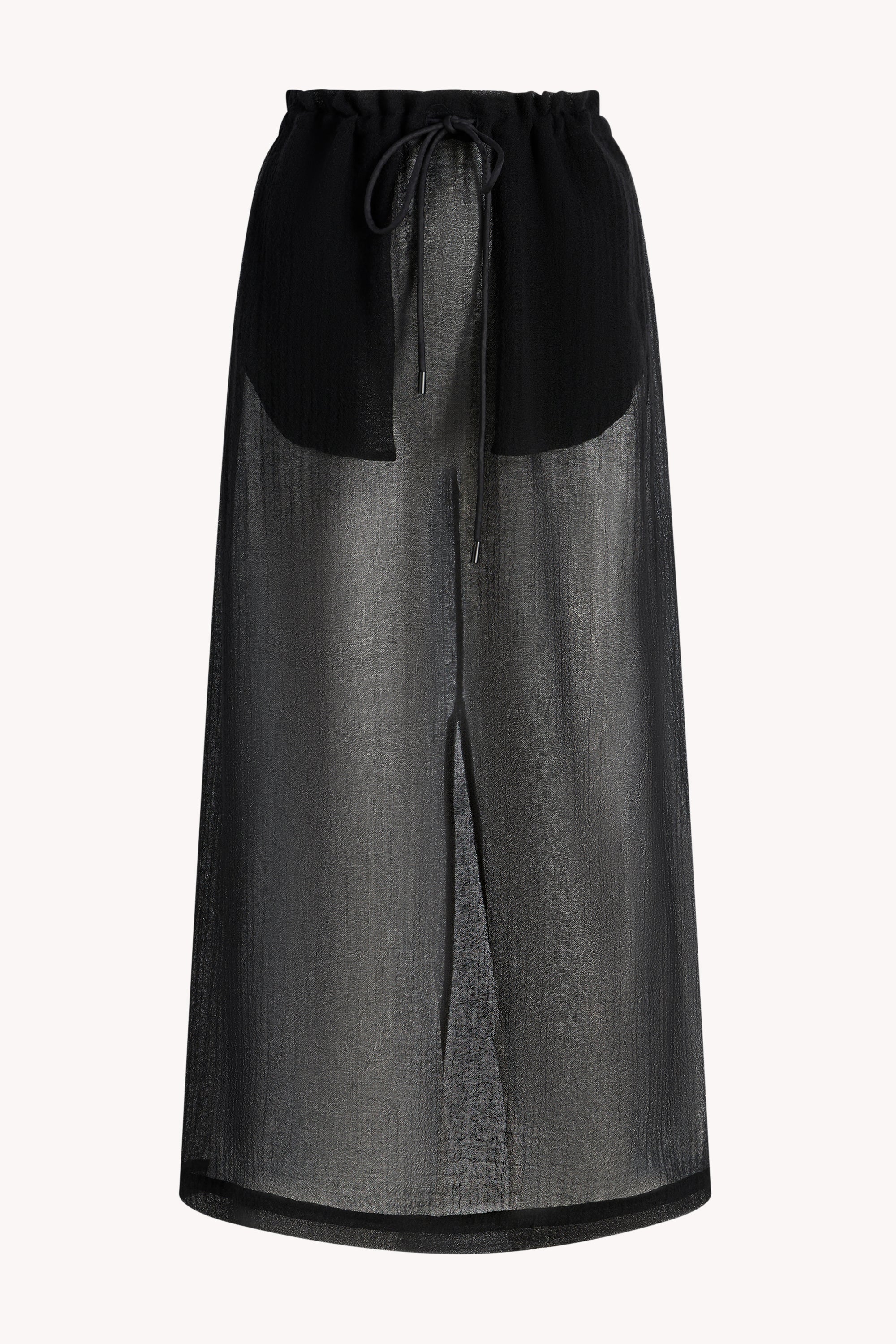 Regina Drawstring Skirt in Wool Gauze