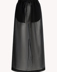 Regina Drawstring Skirt in Wool Gauze