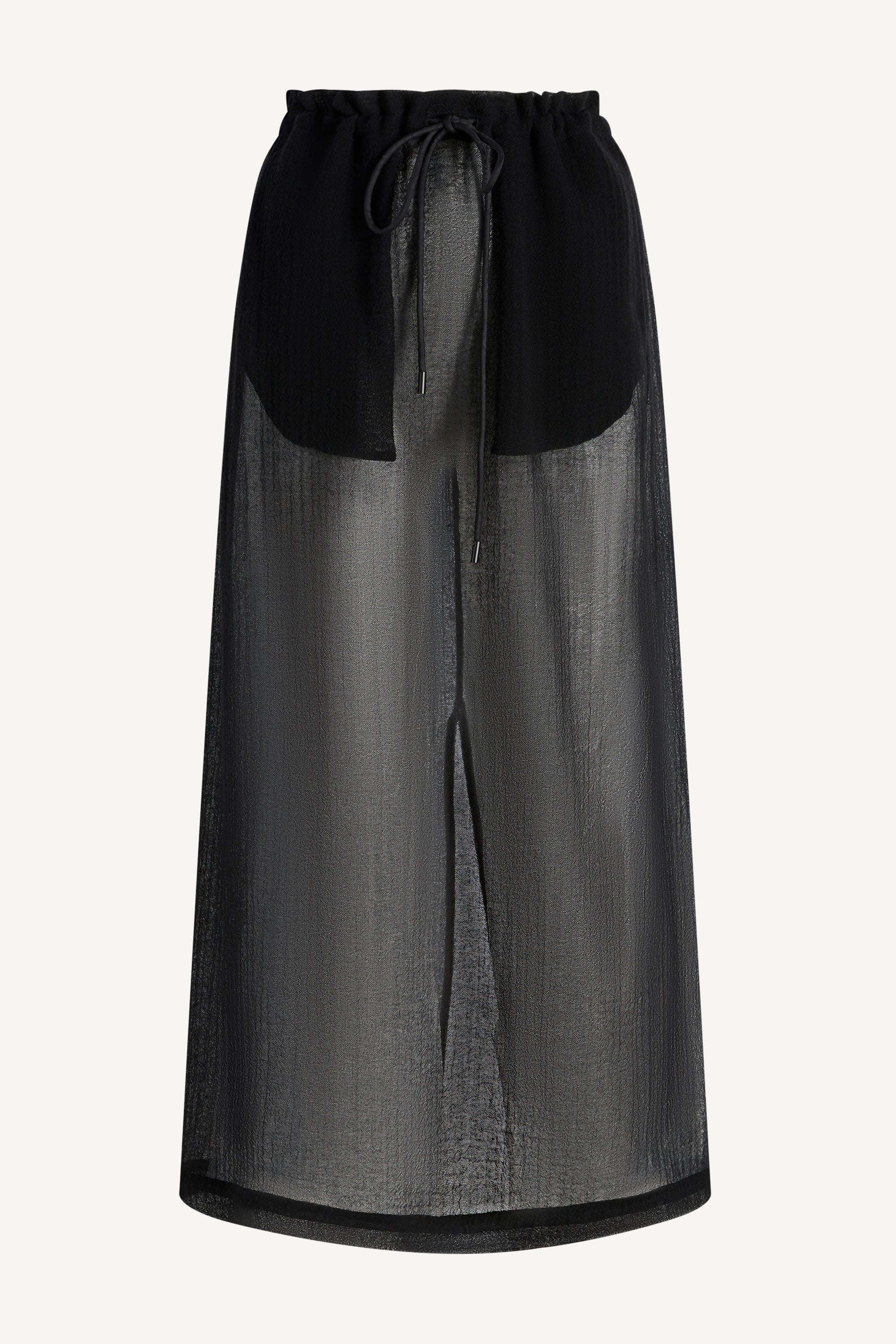 Regina Drawstring Skirt in Wool Gauze