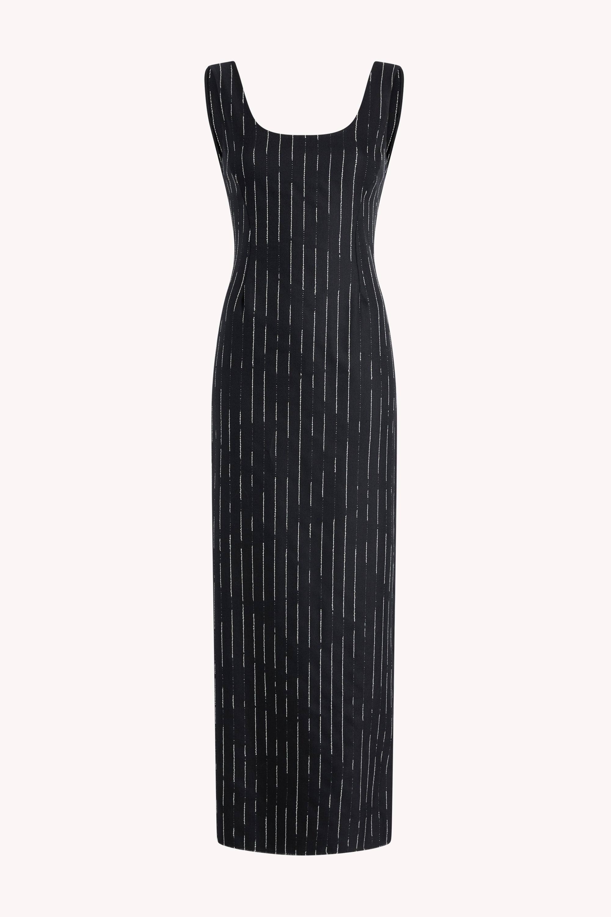 Isadora Sleeveless Gown in Summer Suiting