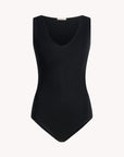 Portia V-Neck Bodysuit in Compact Viscose