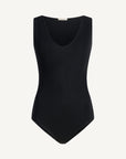 Portia V-Neck Bodysuit in Compact Viscose