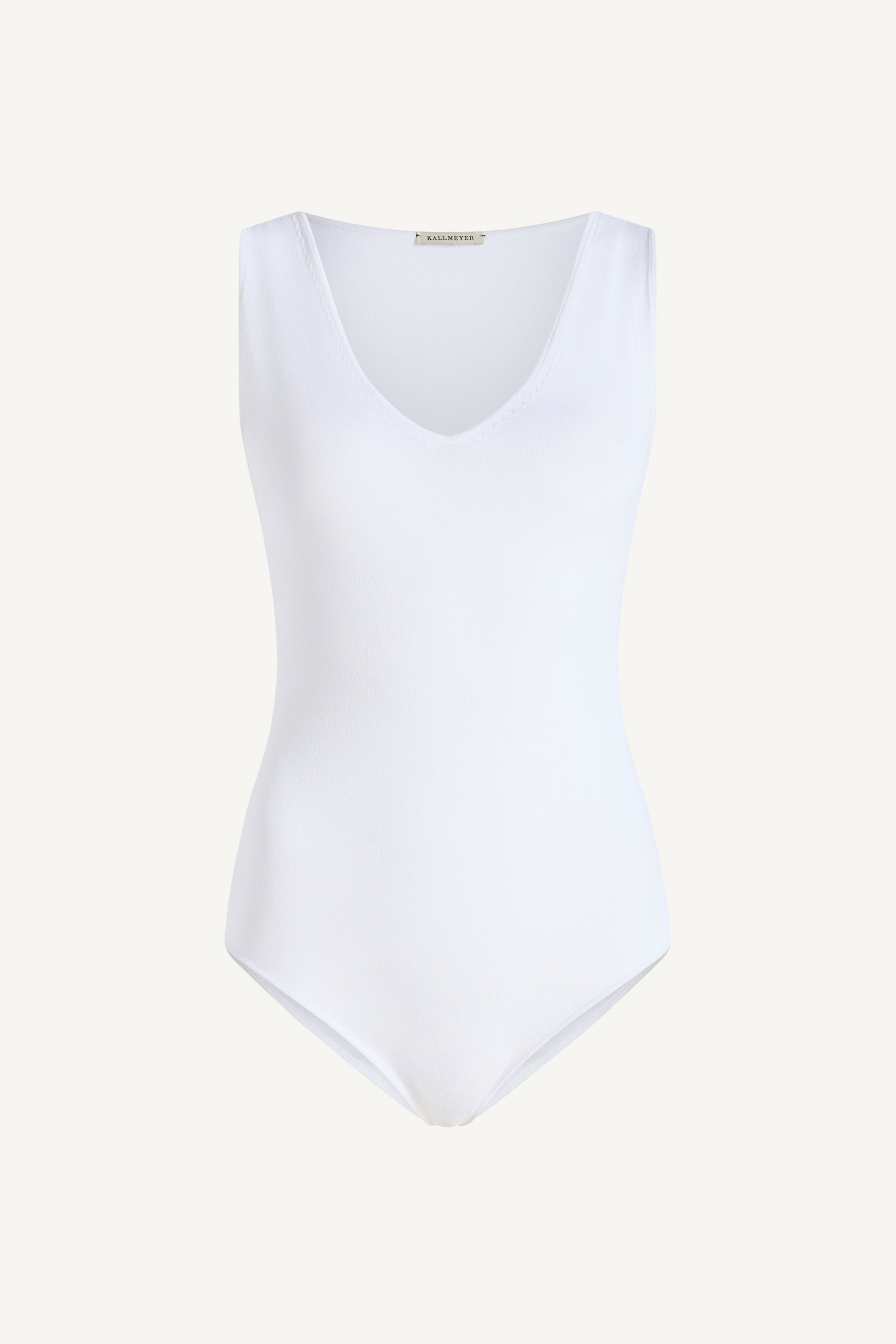 Portia V-Neck Bodysuit in Compact Viscose