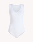 Portia V-Neck Bodysuit in Compact Viscose