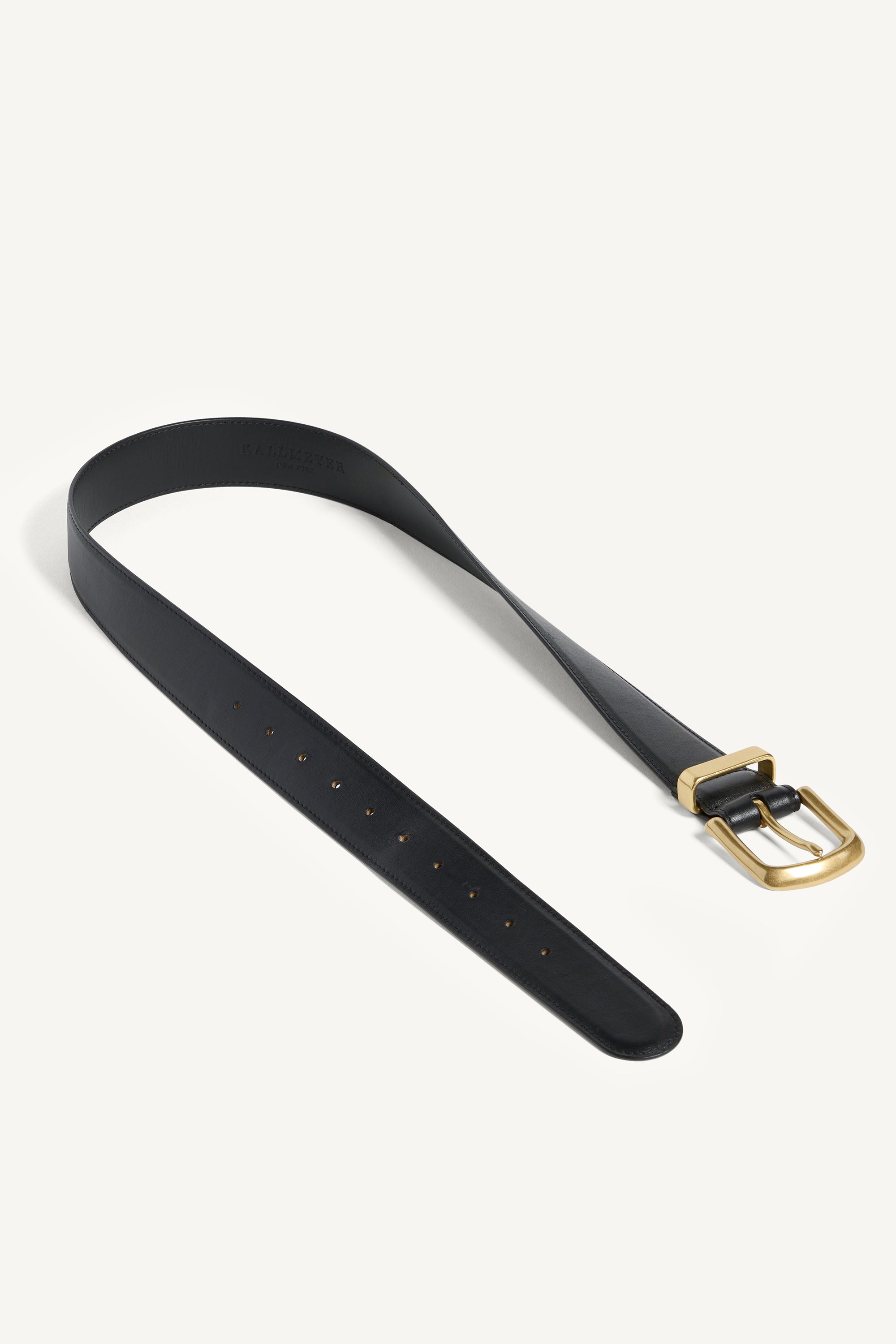 Johnson Belt in Black and Brass