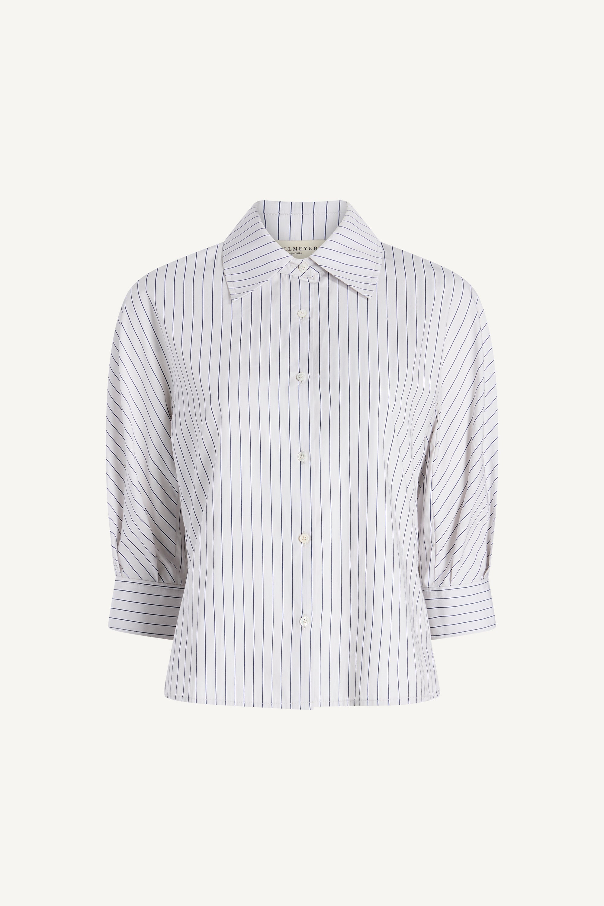 Colette 3/4 Sleeve Button Down in Cotton Poplin