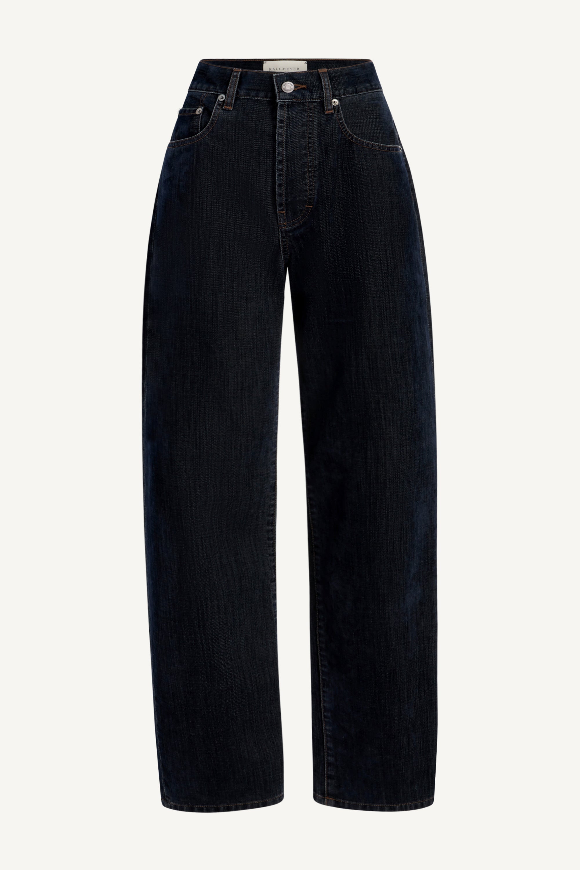 Callum Barrel Jean in Flocked Denim