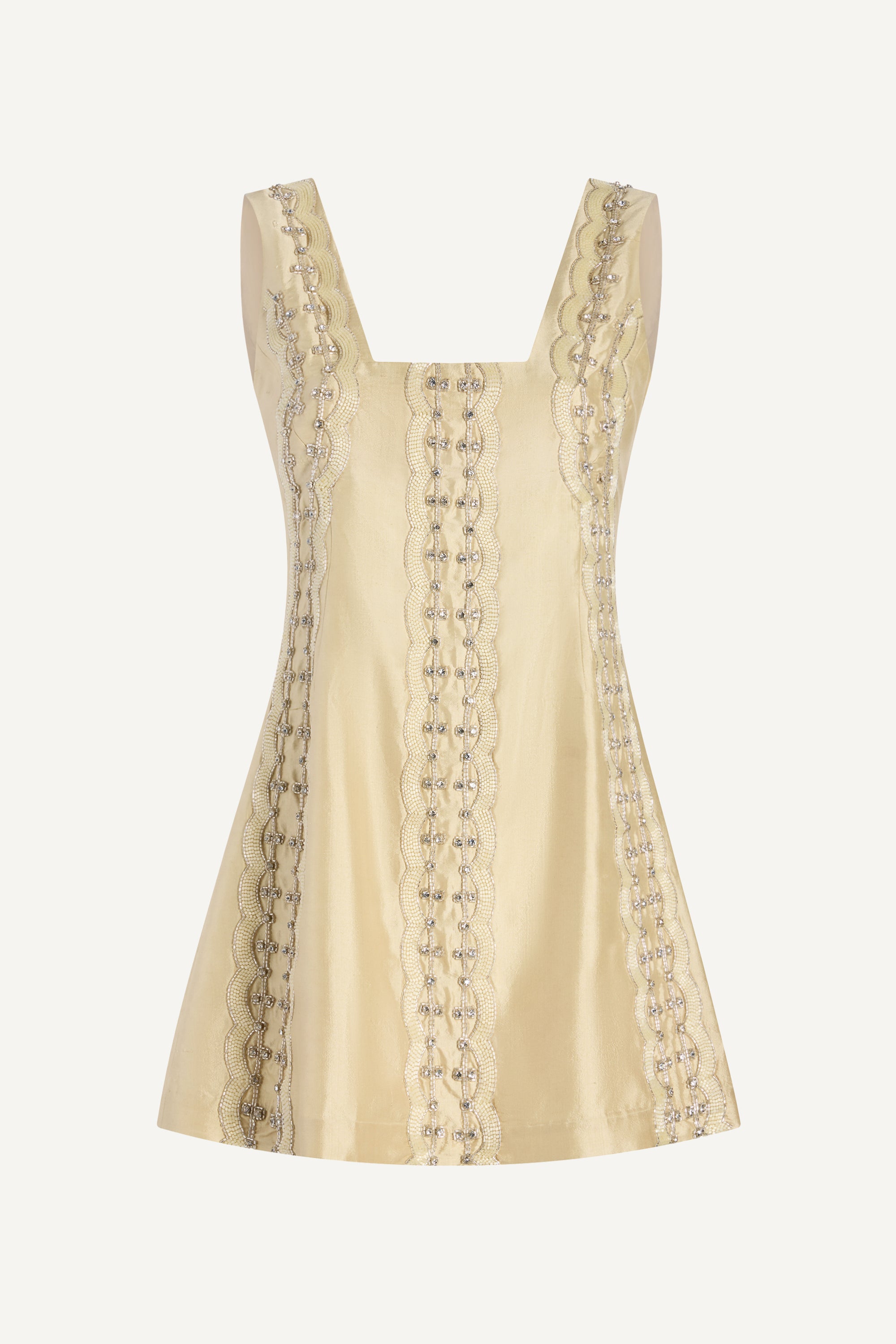 Elaiza Mini Dress in Beaded Deco