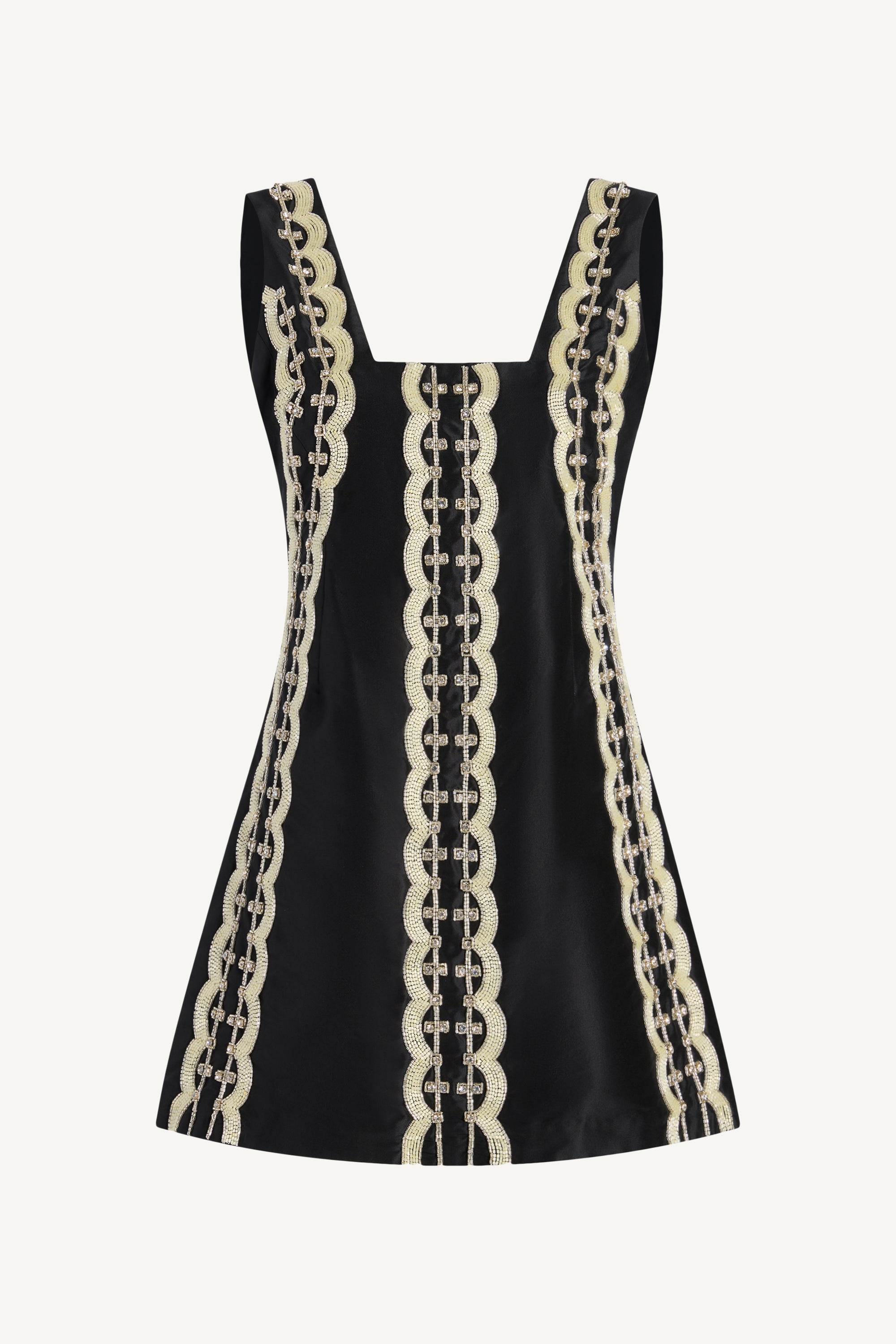 Elaiza Mini Dress in Beaded Deco