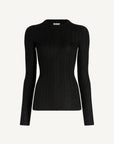 Fabi Fitted Long Sleeve in Superfine Pointelle
