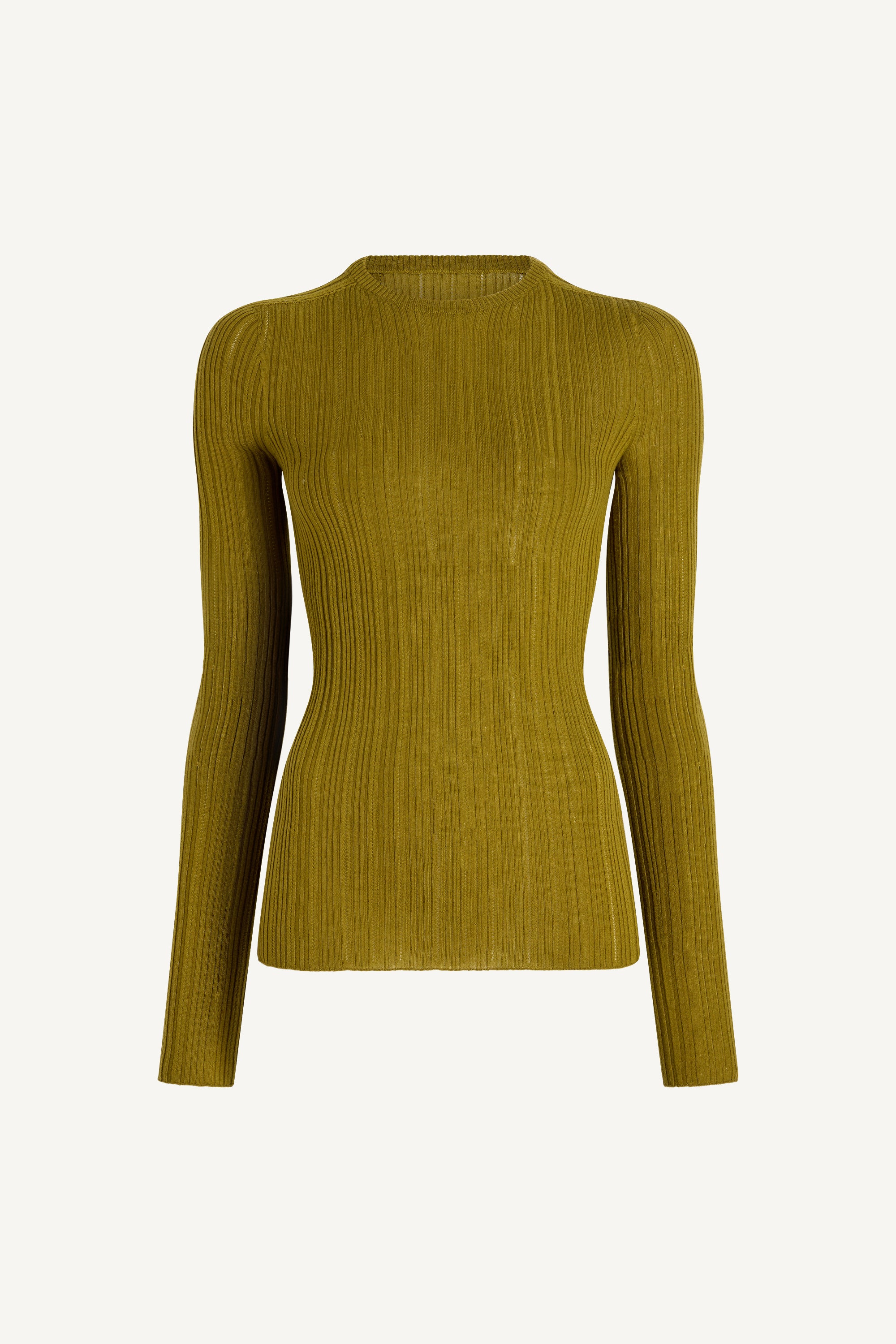 Fabi Fitted Long Sleeve in Superfine Pointelle