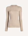 Fabi Fitted Long Sleeve in Superfine Pointelle