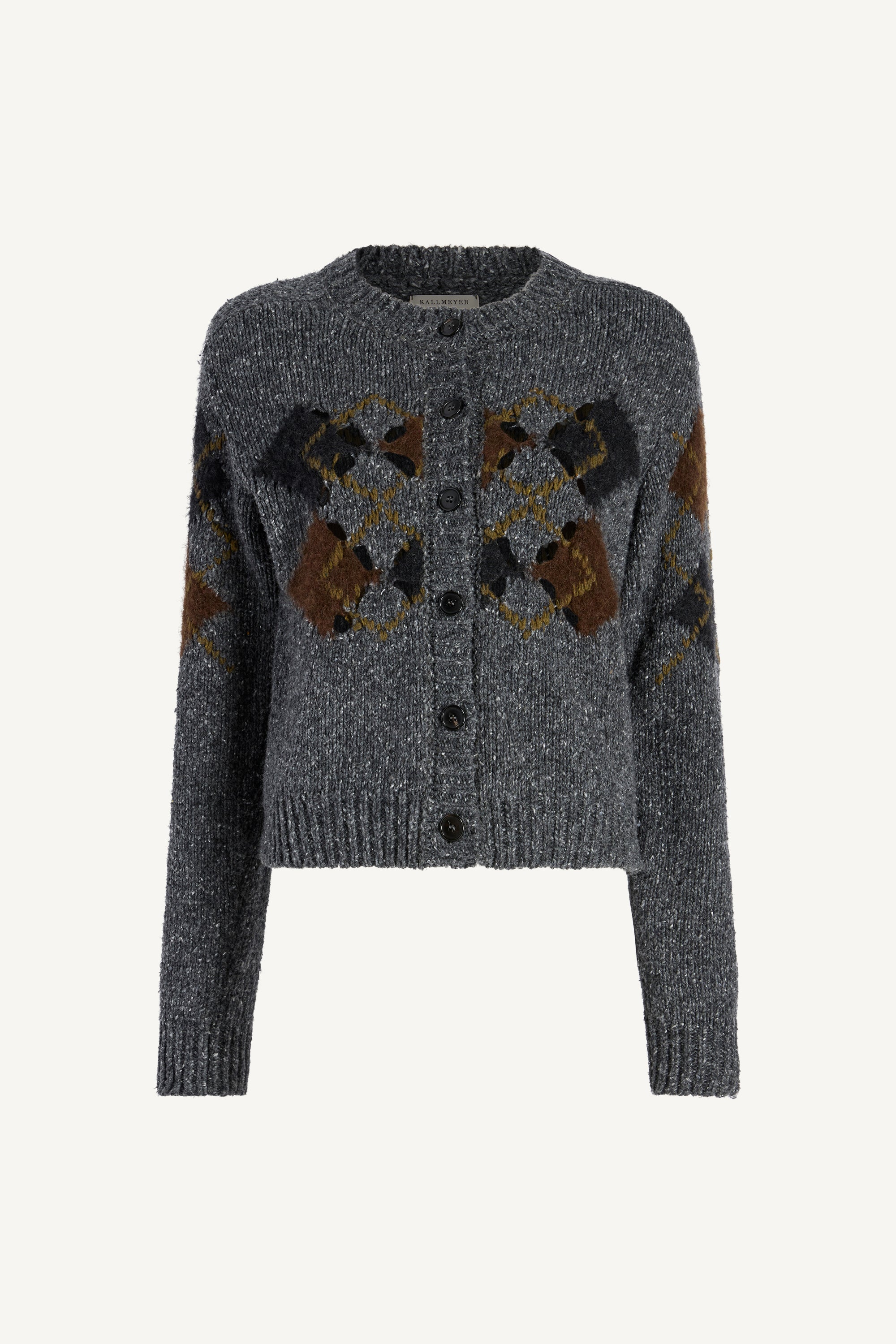 Colson Cardigan in Cutout Argyle