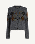 Colson Cardigan in Cutout Argyle