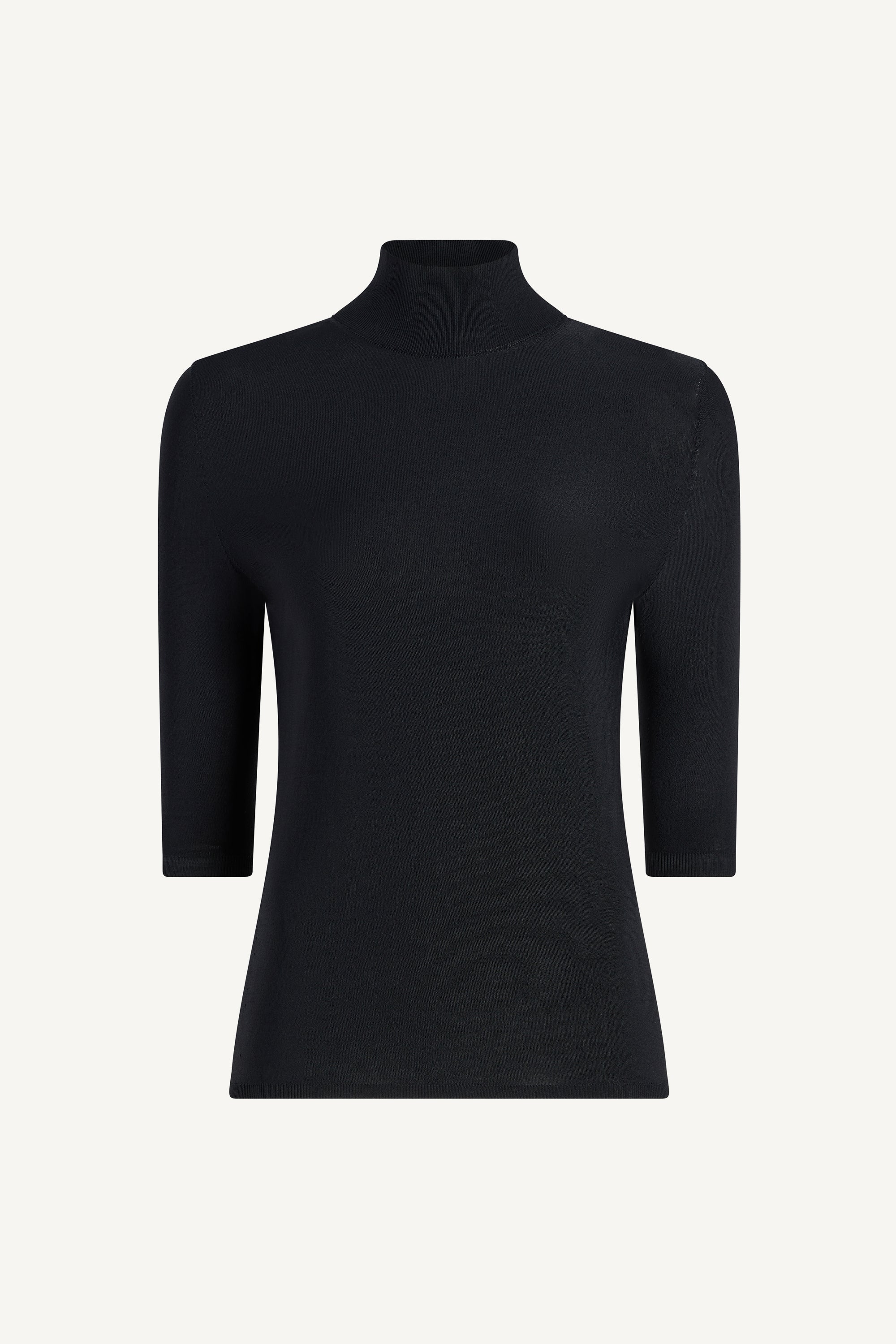 Finn Short Sleeve Turtleneck in Matte Viscose