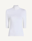 Finn Short Sleeve Turtleneck in Matte Viscose
