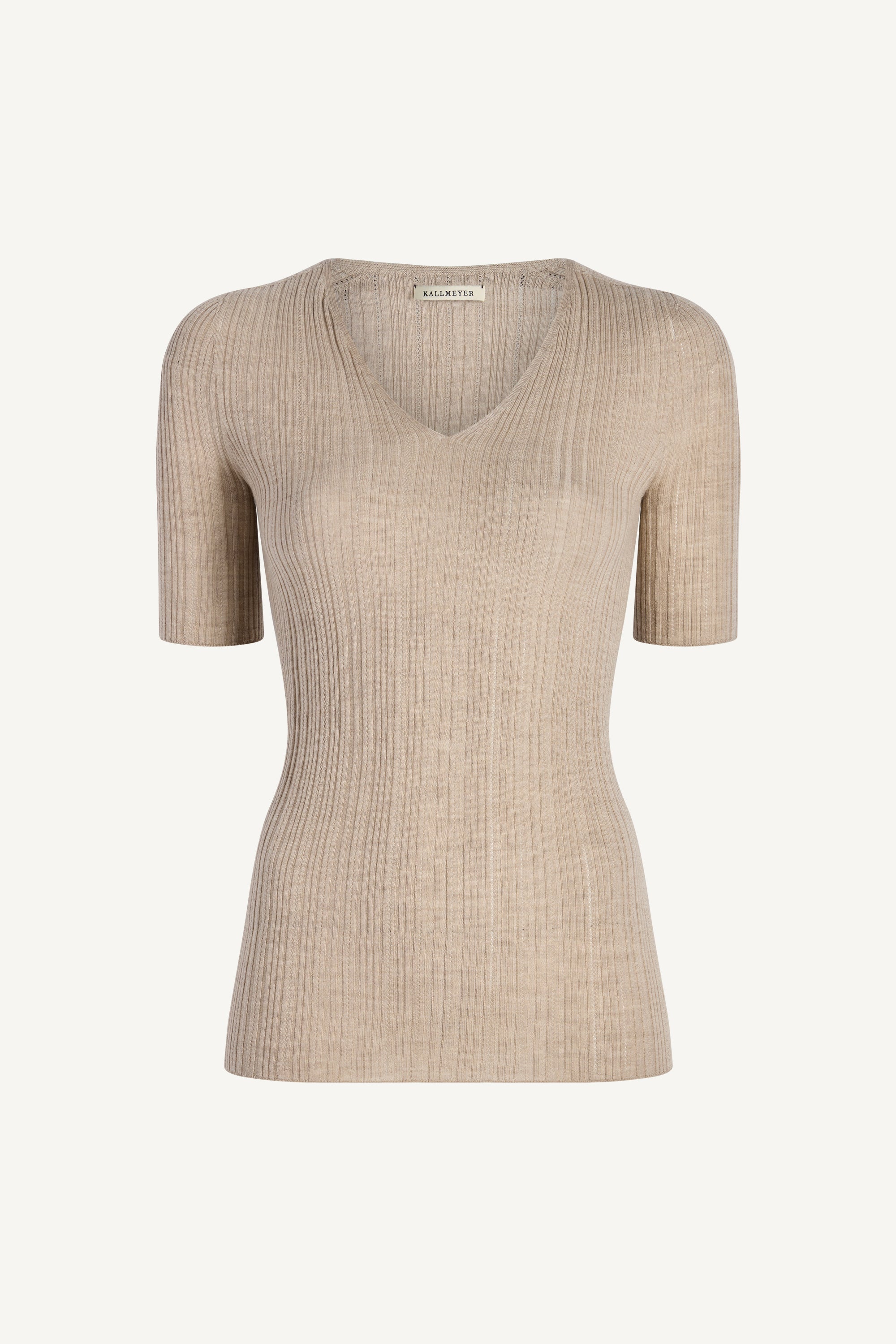 Pika Short Sleeve V-Neck in Superfine Pointelle