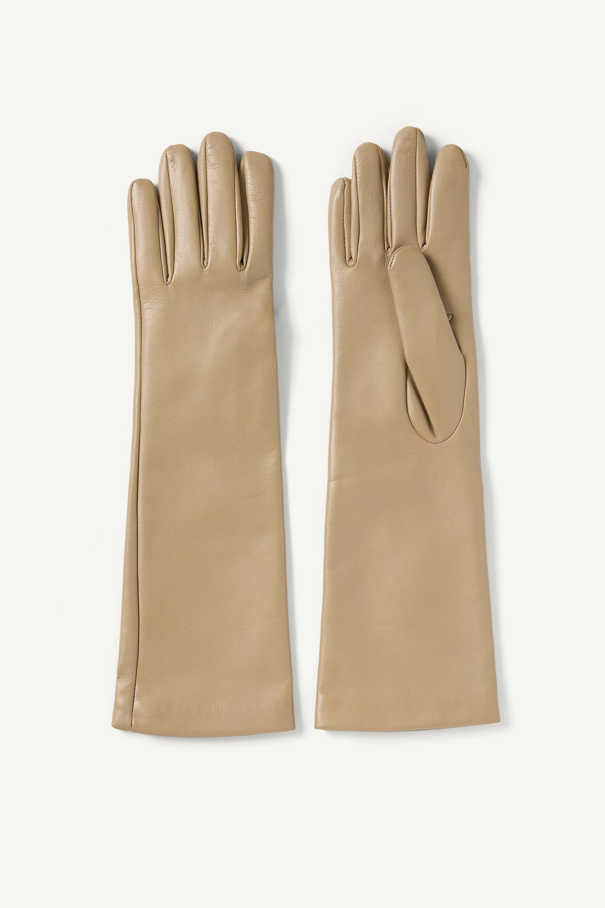 Park Leather Gloves in Taupe