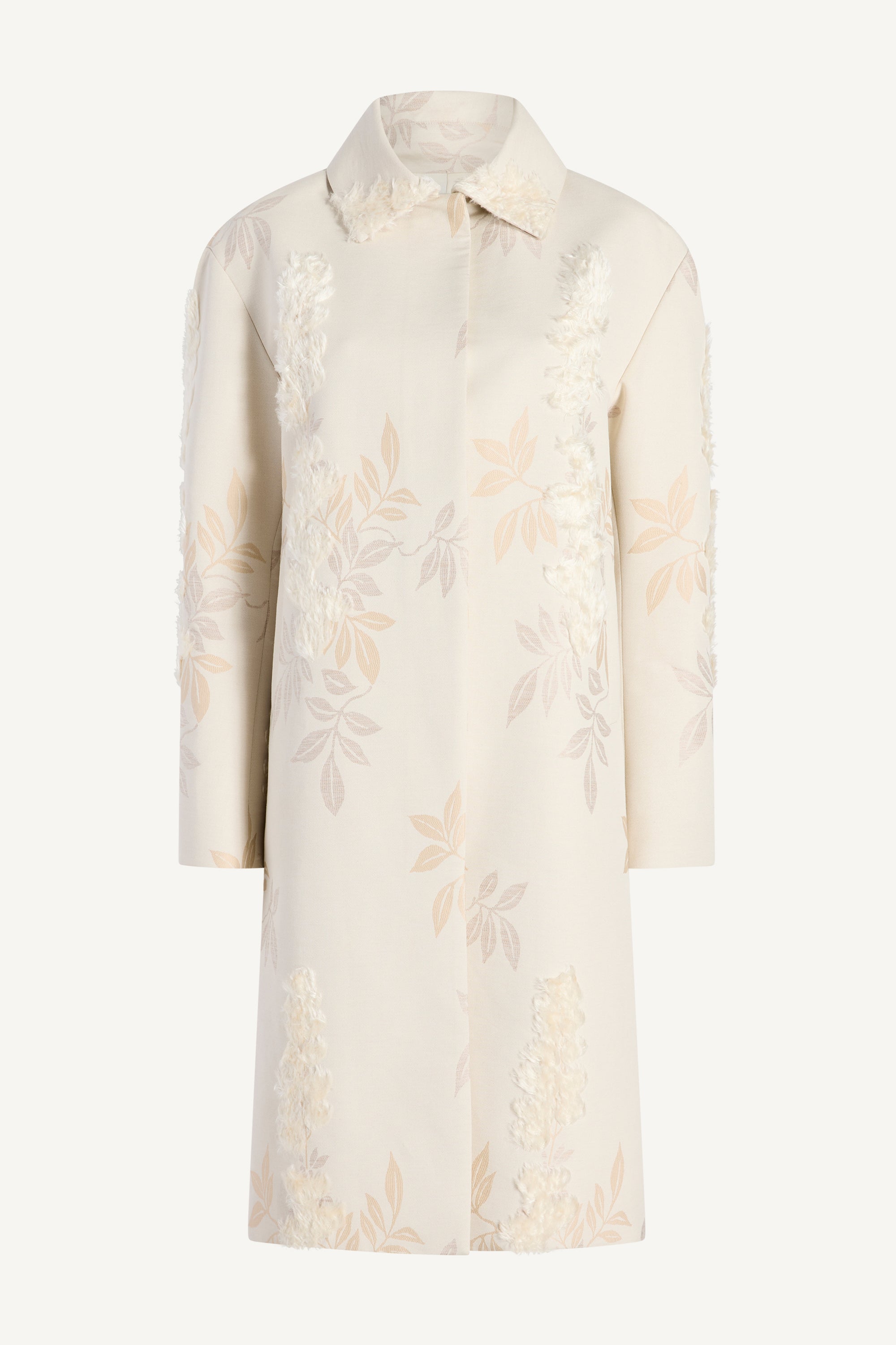 Lucien Car Coat in Eyelash Jacquard