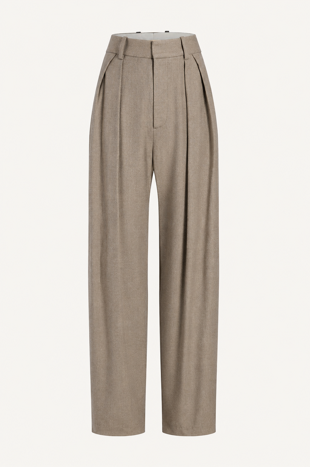 Joel Pleated Trouser in Wool Flannel