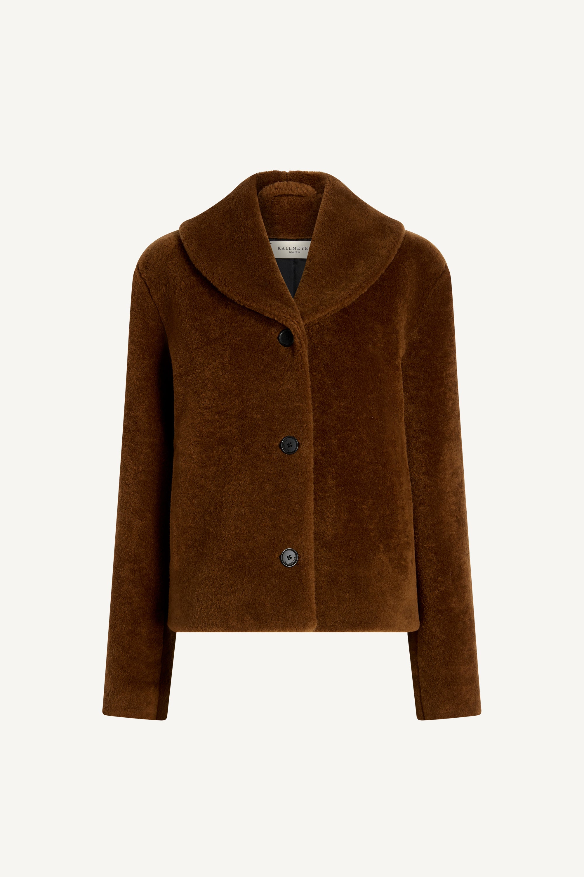 Marlie Shawl Jacket in Wool Shearling