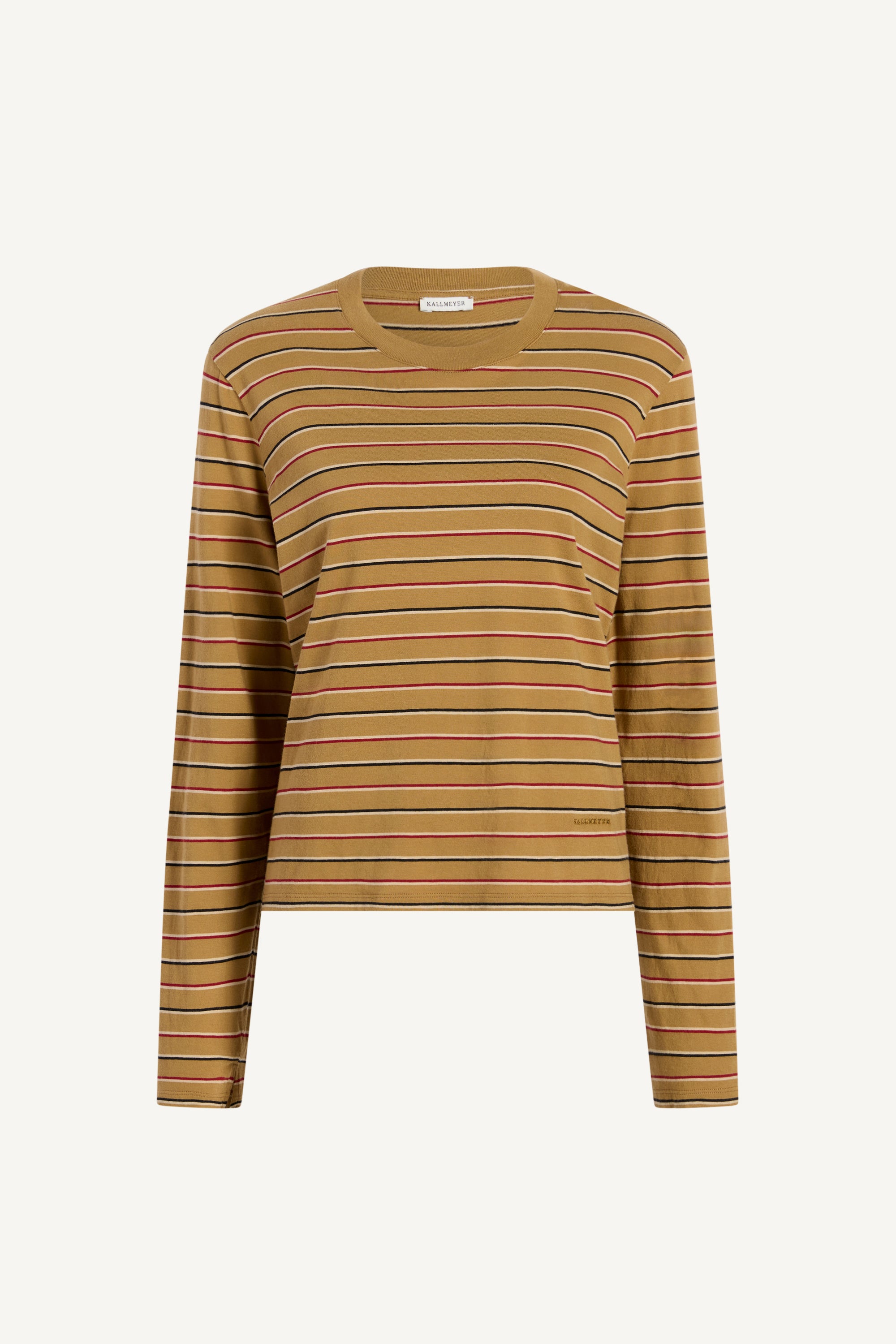 Wynn Long Sleeve T-Shirt in Camel Stripe