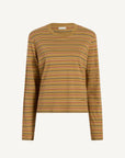 Wynn Long Sleeve T-Shirt in Camel Stripe