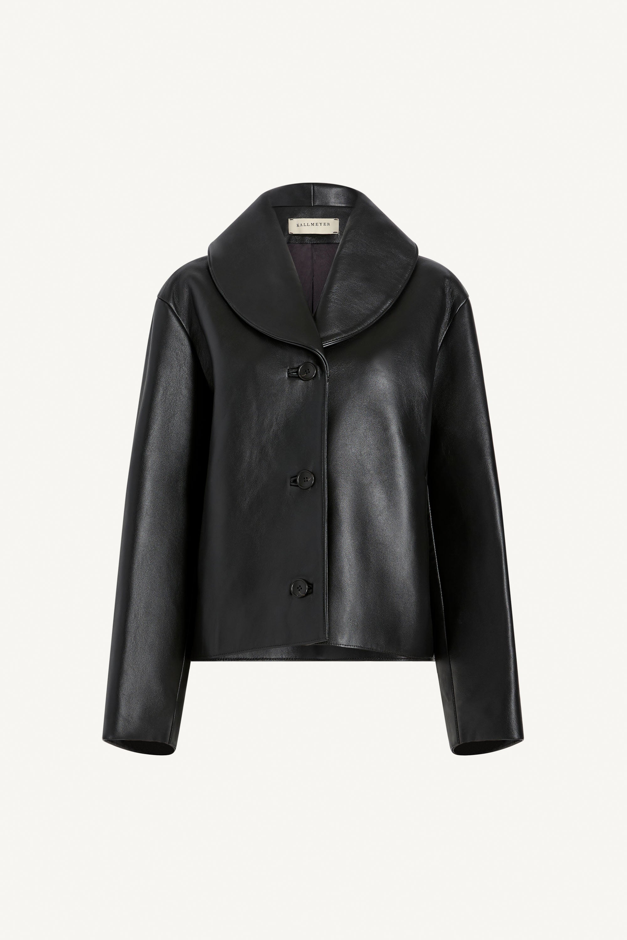 Marlie Shawl Jacket in Leather