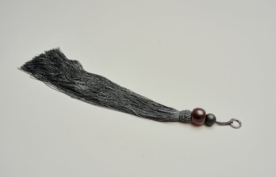 Large Cadenza Tassel in Leather and Acrylic