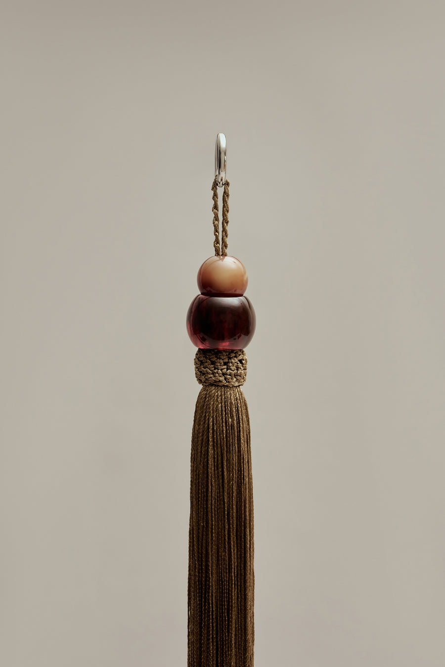 Large Cadenza Tassel in Leather and Acrylic