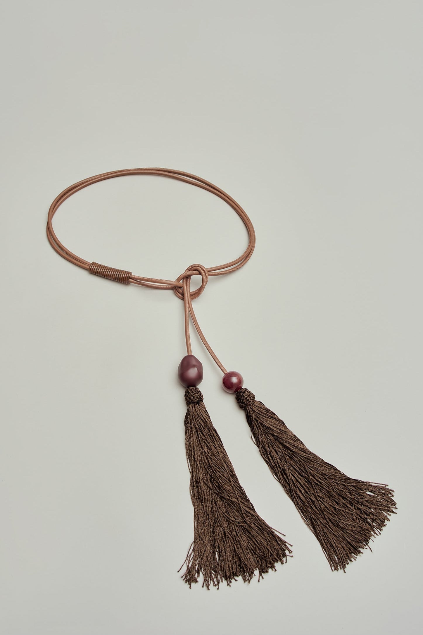 Cordo Touble Tassel Belt in Leather