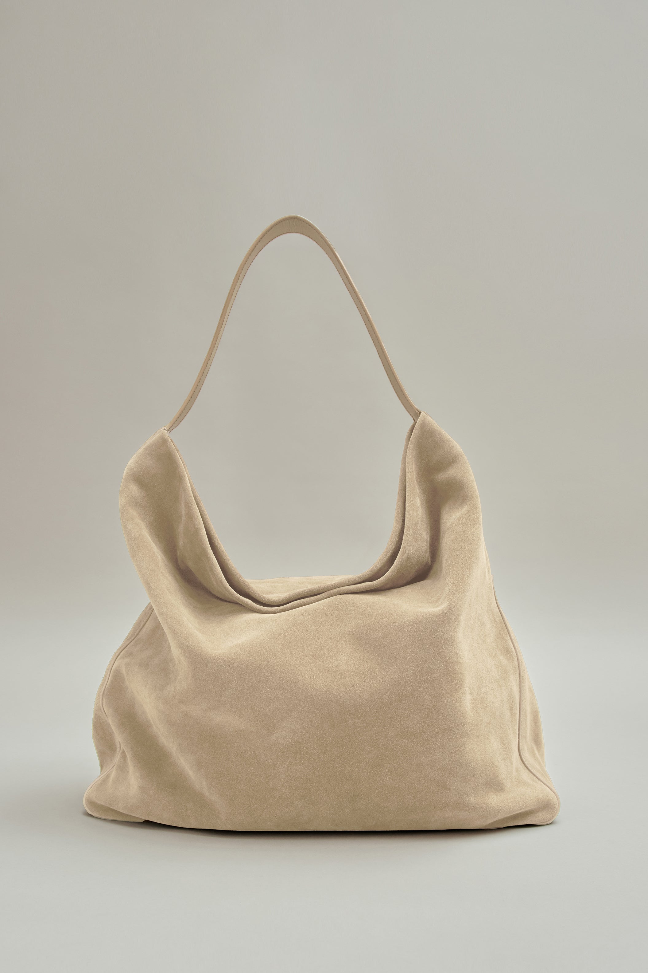 Toulon Slouch Bag in Calf Suede