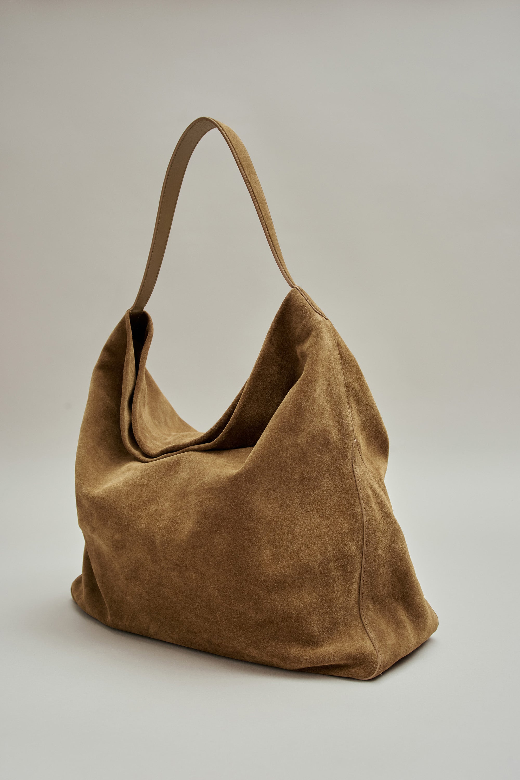 Toulon Slouch Bag in Calf Suede