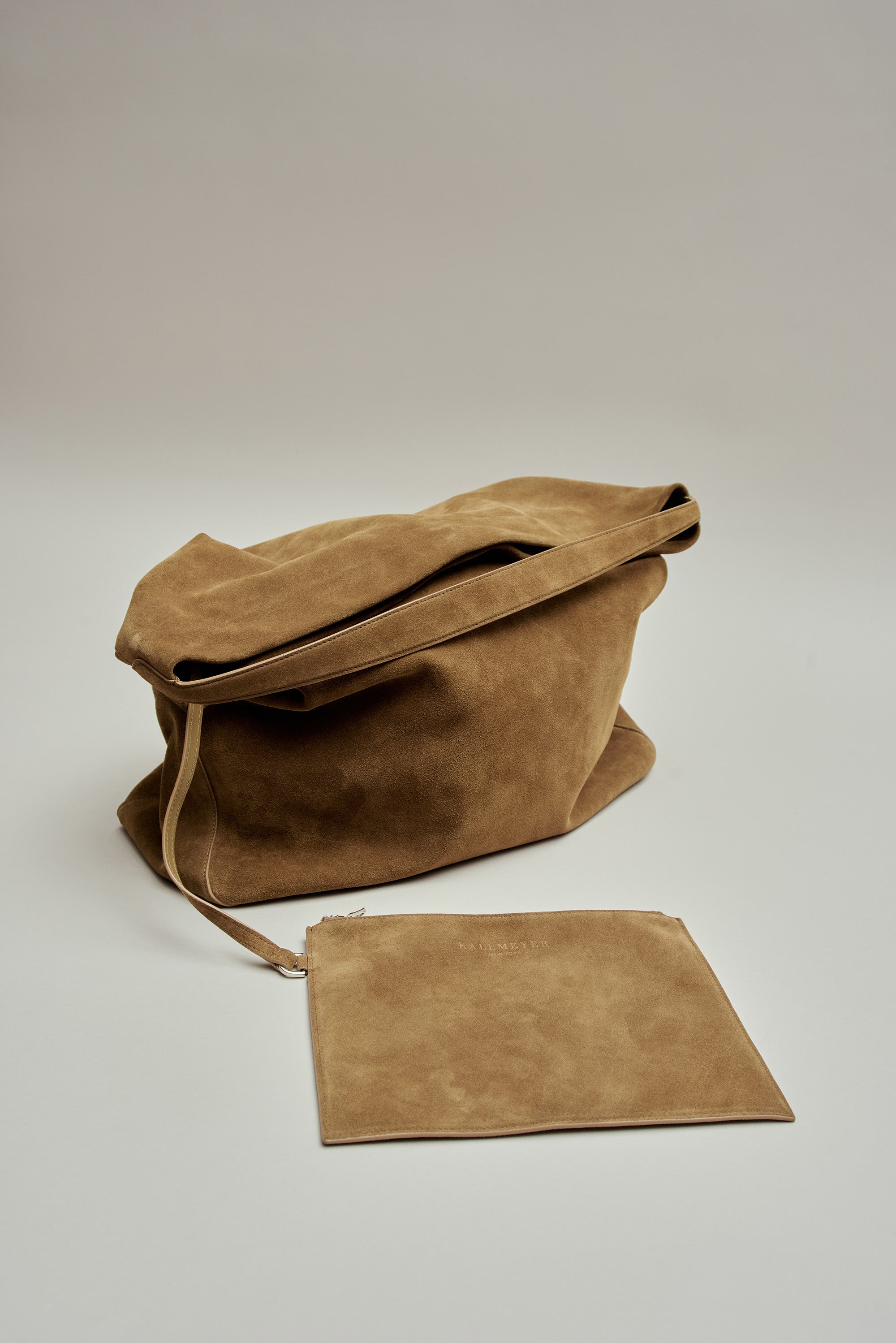 Toulon Slouch Bag in Calf Suede