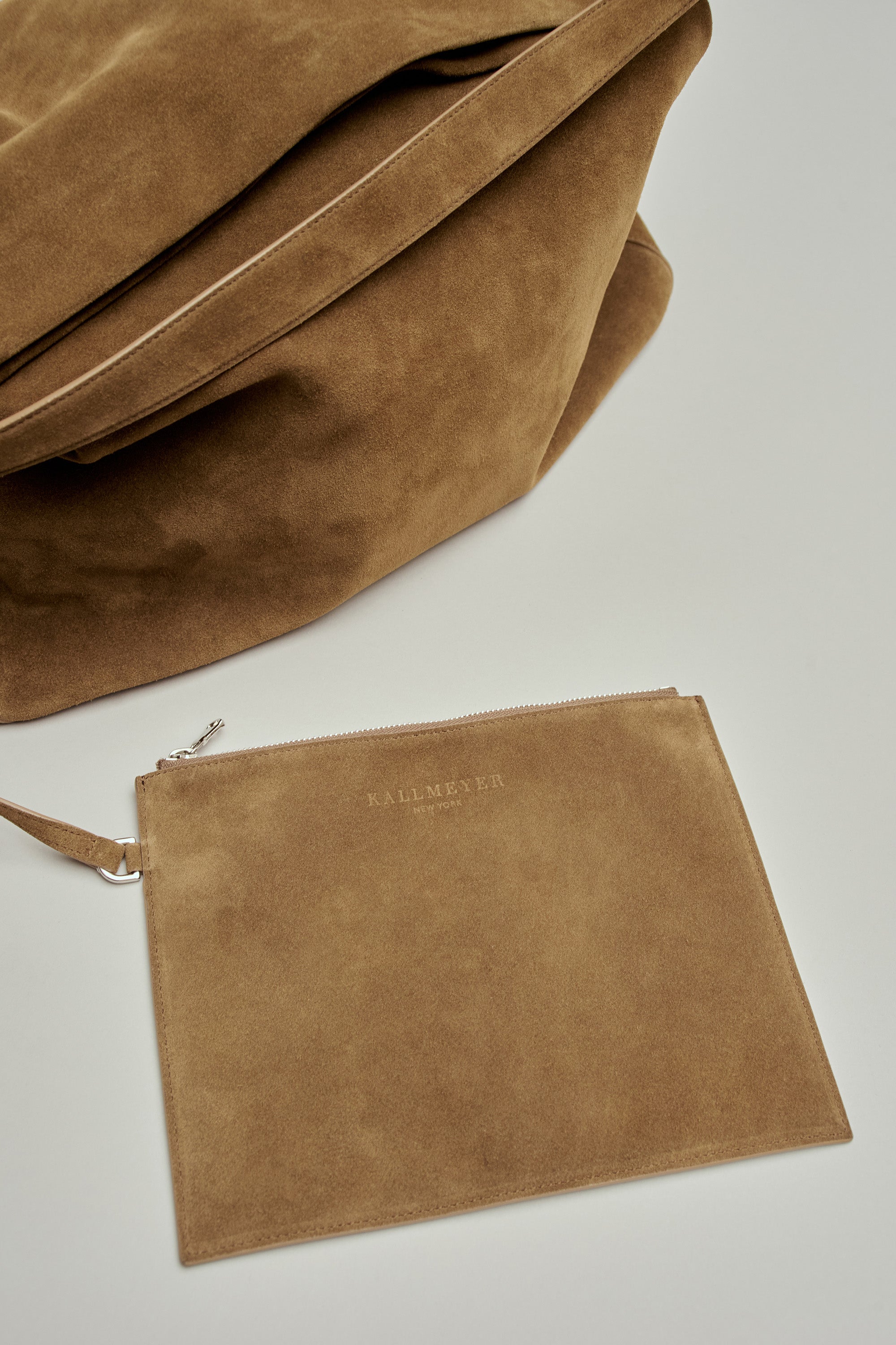 Toulon Slouch Bag in Calf Suede