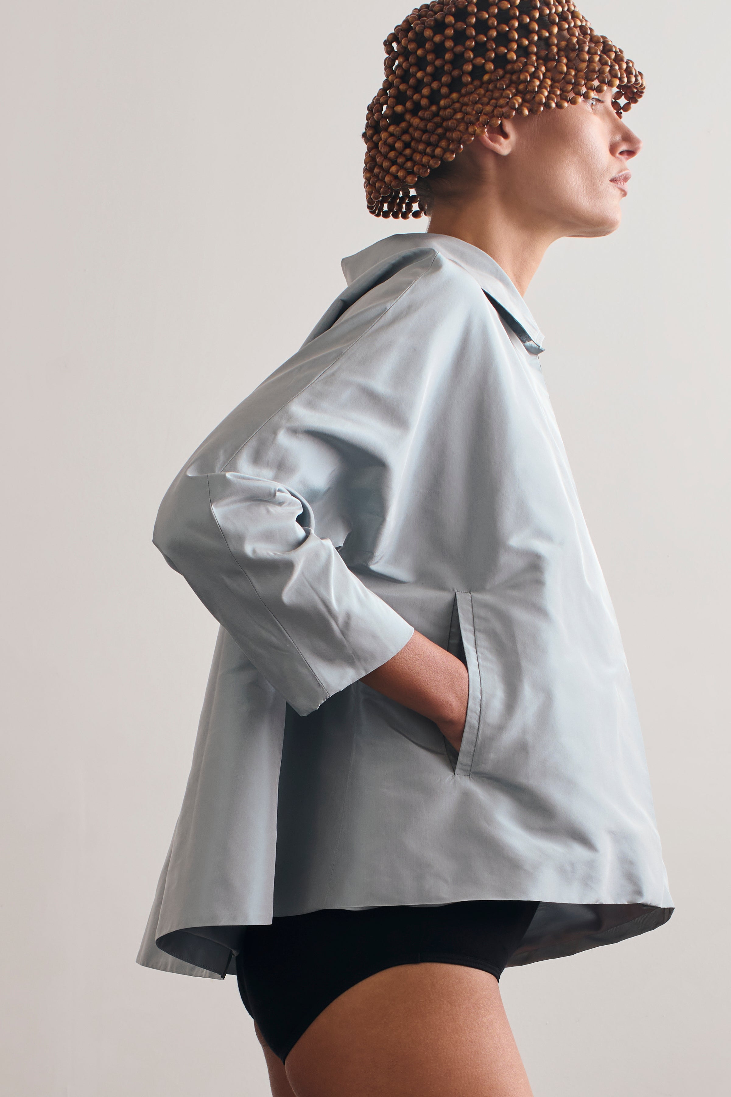 Willie Beaded Hat in Wood