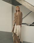 Bustle Skirt in Two Tone Viscose