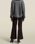 Josie Layered Sweater in Heather Grey Cashmere Wool Blend