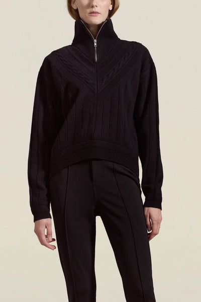 Josie Layered Sweater in Black Cashmere Wool Blend – KALLMEYER