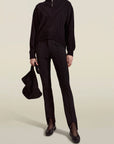 Josie Layered Sweater in Black Cashmere Wool Blend