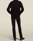 Josie Layered Sweater in Black Cashmere Wool Blend