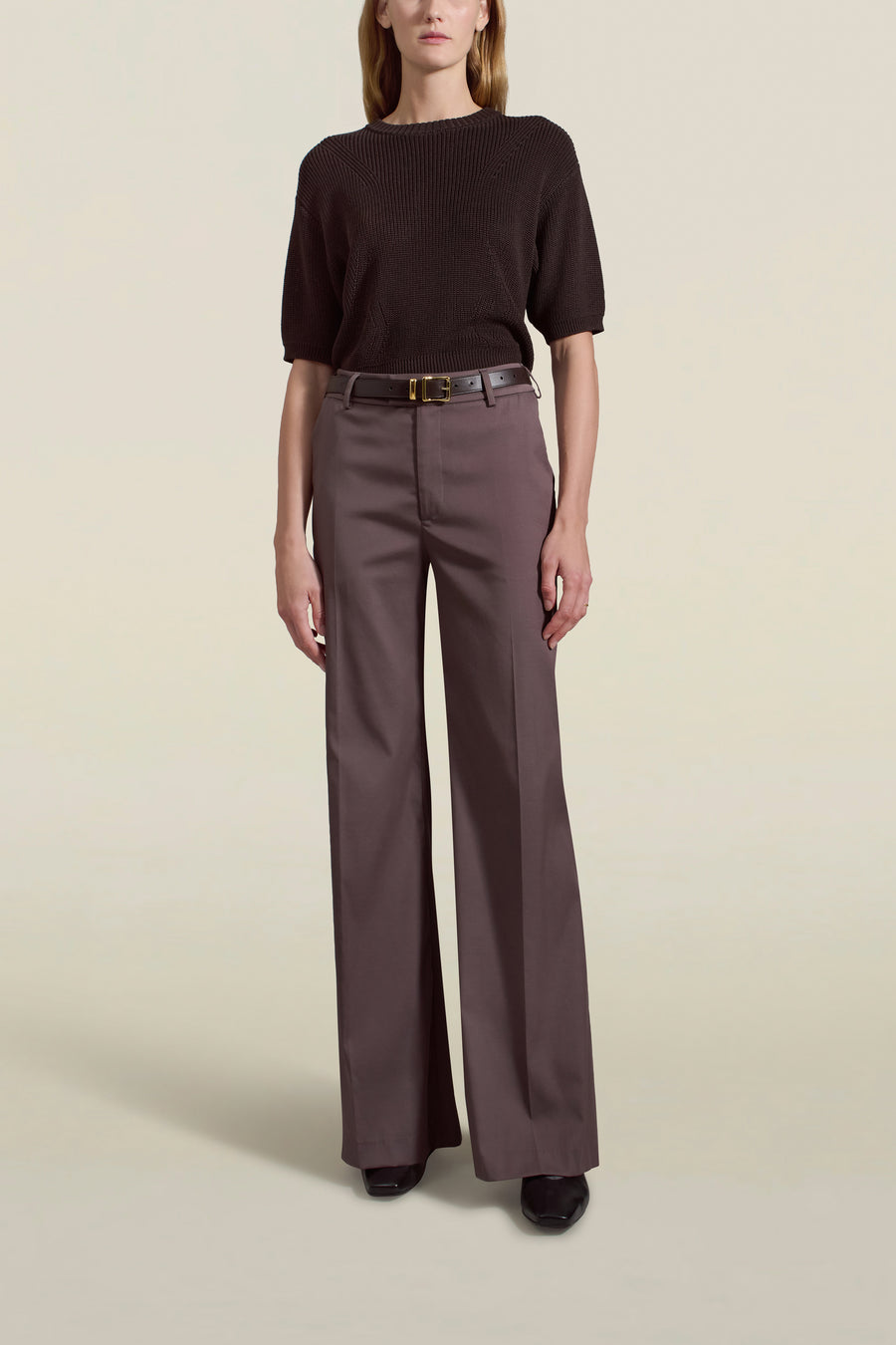 Athena Flare Pant in Concord Summer Mikado