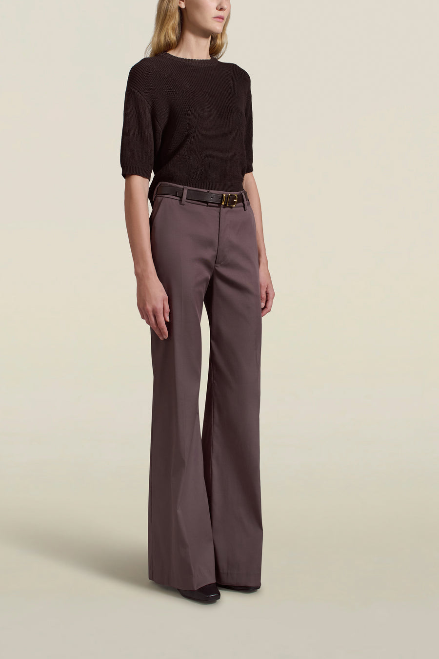 Athena Flare Pant in Concord Summer Mikado