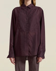 Chloé Bib Button Down in Concord Viscose Voile